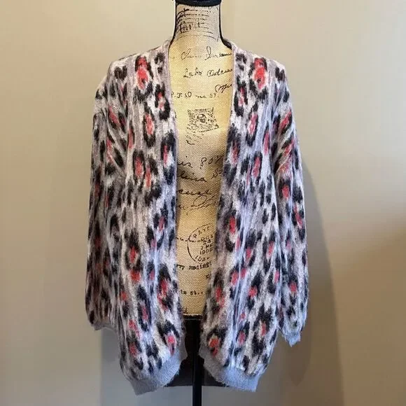 NWT Anthropologie Zoey Leopard Cardigan XS #203 - Picture 4 of 5